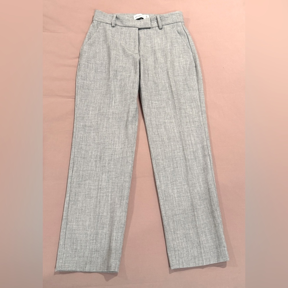 Abercrombie & Fitch Tapered Ankle Trousers • 24 00 Short • Heather Grey•Mid Rise